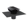 Chapeau toiture CP Perf 160 gris ardoise Ø160 bavette synthétique