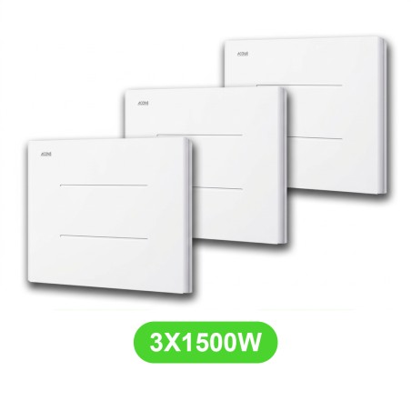 Radiateur Mara pour chauffage électrique 1500W en lot de 3 pièces