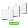 Radiateur Mara pour chauffage électrique 1500W en lot de 3 pièces