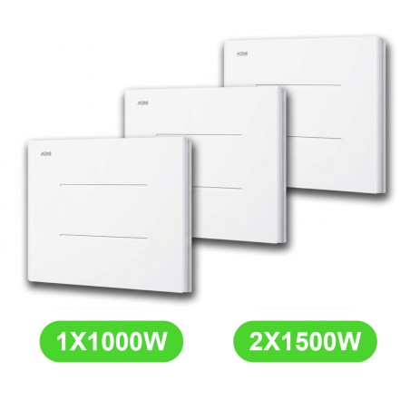 Radiateur Mara électrique 1000W et 2x1500W lot mixte 3 pièces