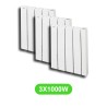 Radiateur Atoll pour chauffage électrique 1000W en lot de 3 pièces