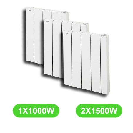 Radiateur Atoll 1000W+2x1500W Acova LOT-ATOLL-TAN-3P
