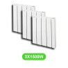 Radiateur Atoll pour chauffage électrique 1500W en lot de 3 pièces