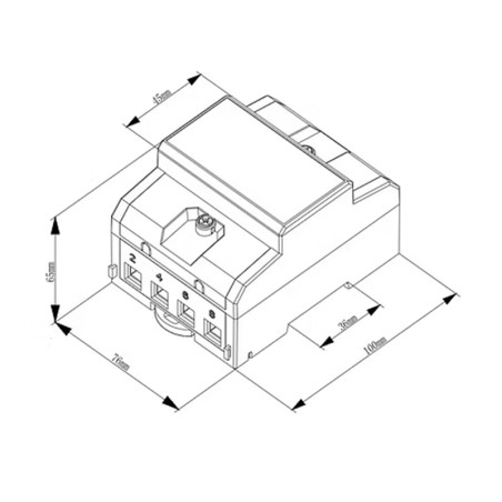 Compteur électrique Tétra 80A modulaire Certifié MID