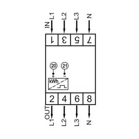 Compteur électrique Tétra 80A modulaire