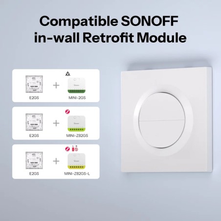 Interrupteur mural pour Micromodule MINI-2GS