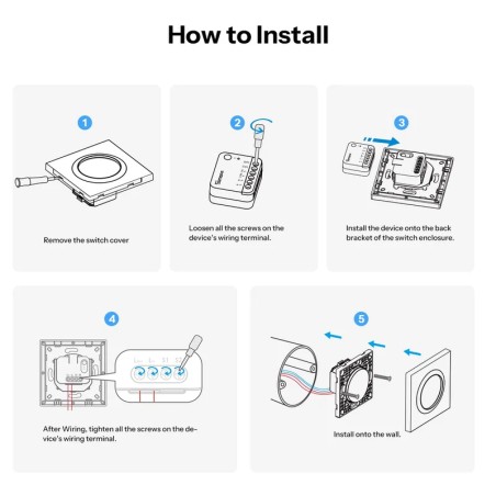 Interrupteur mural pour Micromodule MINIR4, MINIR4M