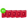 Diffuseur lumineux DVAF LED 2Cd flash rouge IP21 IK04 Lot de 5 pièces