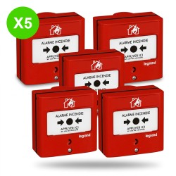 Déclencheur alarme rouge 1 contact URA 357277 Lot 5 Pcs