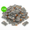 Borne de passage grise 2 fils 2,5mm² TOPJOB S à levier, lot 100 pièces