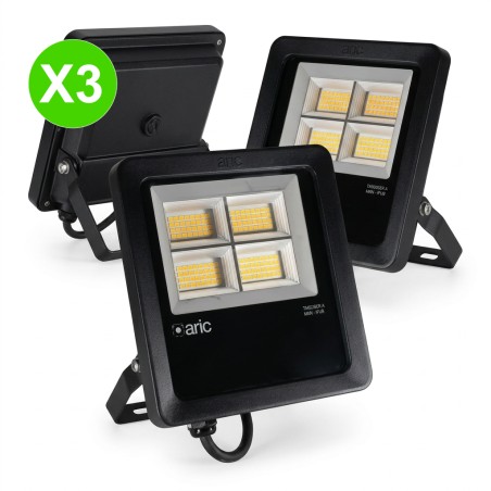 Projecteur extérieur TWISTER 4 38W 3000K 5700lm noir Lot de 3 pièces