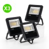 Projecteur extérieur TWISTER 4 23W 3000K 3450lm noir Lot de 3 pièces
