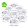 Spot LED orientable SPEED 70 GU10 6W 3000K 470lm blanc Lot de 10 pièces