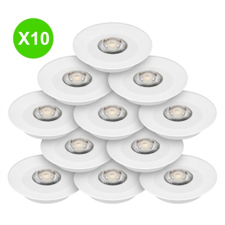 Spot BBC dimmable ASPEN 5W CCT 3000/4000K rond blanc Lot de 10 pièces