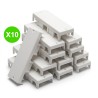 Embout goulotte DLPlus 130x50mm blanc pour finition Lot de 10 pièces