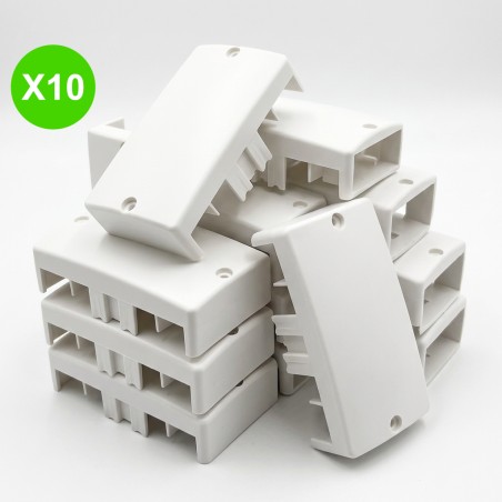 Embout goulotte DLPlus 85x50mm blanc 330214 Lot 10 Pcs