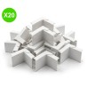 Angle intérieur/extérieur DLPlus 32x20mm blanc pour moulure Lot 20 Pcs