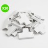 Dérivation en T à plat DLPlus 32x12,5mm blanc pour moulure Lot 20 Pcs