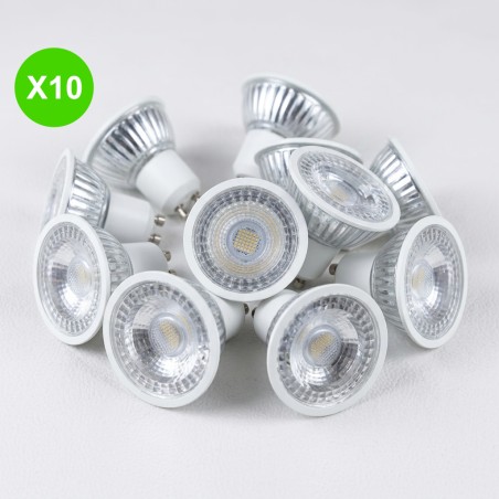 Ampoule LED GU10 4,5W 3000K 465lm non dimmable 25 000h Lot de 10 pièces
