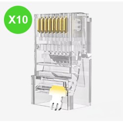 Connecteur RJ45 Cat. 6 UTP - 10 Pcs OLTRIX PLUG-6UTP6-10