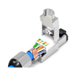 Connecteur RJ45 cat. 6A SFTP blindé noir - OLTRIX PLUGS-6A