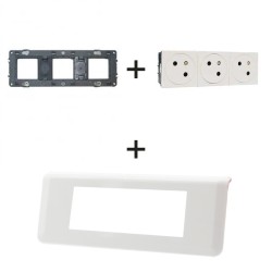 Mosaic Link prises 2P+T 16A blanc complet 278165L