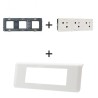Mosaic Link prises triple 2P+T 16A 6 modules blanc kit complet