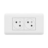 Mosaic Link prises double 2P+T 16A 4 modules blanc