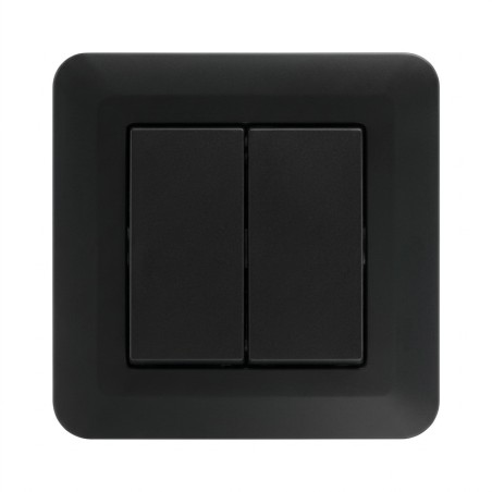Mosaic Poussoir 6A 1 module noir mat kit complet