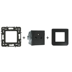 Mosaic Prise 2P+T 16A 2 modules complet 079121L