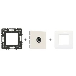Mosaic Prise TV mâle simple blanc complet 078782