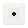 Mosaic Prise TV mâle simple blanc kit complet