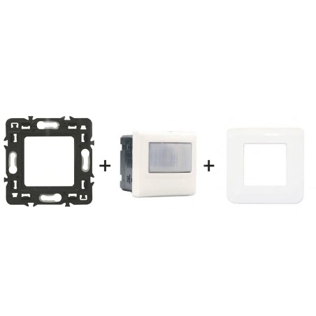 Mosaic Détecteur universel 2 fils 100W LED blanc avec support et plaque