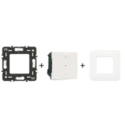 Mosaic Variateur LED 3 fils blanc complet 078408A