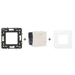 Mosaic Variateur LED 2 fils blanc complet 078407A