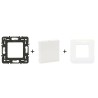 Mosaic Obturateur 2 modules blanc kit complet avec support et plaque