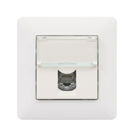 Mosaic Prise RJ45 2 modules blanc kit complet