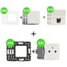 MOSAIC Lot PRO 30 Prise + 10 RJ45 + 10 Va-&-Vien + 50 plaque