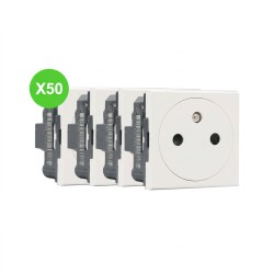 Mosaic Prise 2P+T 16A 2 modules blanc 278111L Lot 50 Pcs