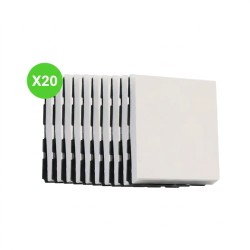 Mosaic Interrupteur V&V 2 modules blanc 278011L Lot 20 Pcs