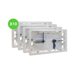 Cadre saillie Mosaic 2x10 modules blanc 080278 Lot 10 Pcs