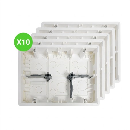 Cadre saillie Mosaic pour appareillage 2x6 modules Lot de 10 pièces