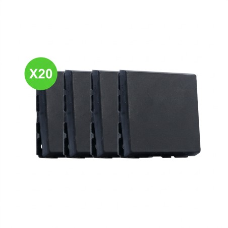 Mosaic Interrupteur V&V 2 modules noir mat conditionnement 20 pièces