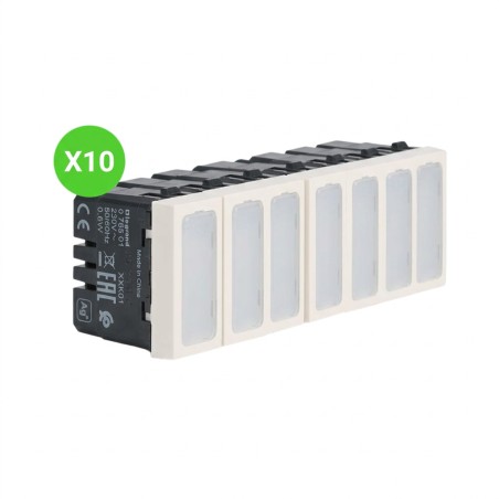 Mosaic Voyant simple 230V 1 module blanc conditionnement : 10 pièces