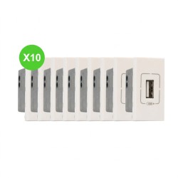 Mosaic Chargeur USB Type A 7,5W blanc 077591 Lot 10 Pcs