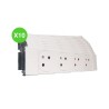Mosaic Prise quadruple goulotte 16A Soluclip blanc Lot de 10 pièces