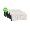 Mosaic Prise goulotte double 16A Soluclip blanc Lot de 20 pièces