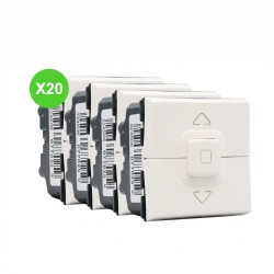Mosaic Interrupteur volet 500W blanc 077026 Lot 20 Pcs