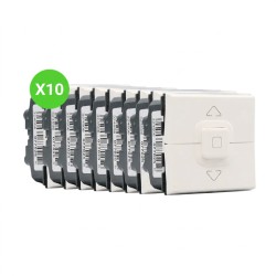Mosaic Poussoir volet roulant 500W blanc 077025 Lot 10 Pcs
