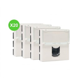 Mosaic Prise RJ45 Cat.6A STP 2 modules 076576 Lot 20 Pcs